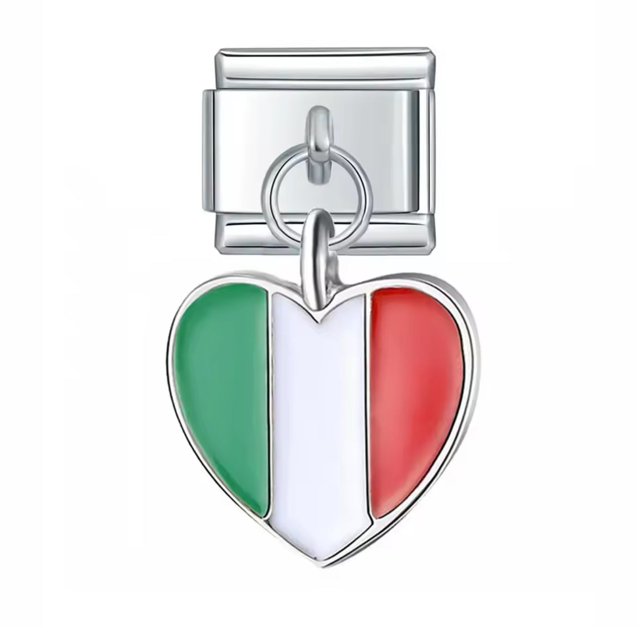 Bandera Italia - Charm Italiano colgante