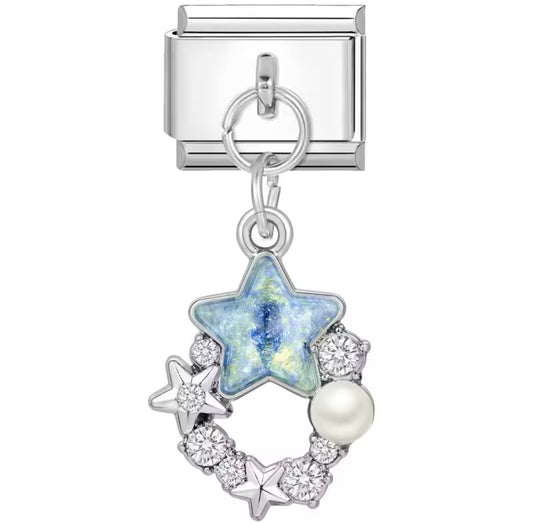 colgante estrella con circones - Charm Italiano