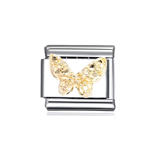 Mariposa dorada relieve - Charm Italiano