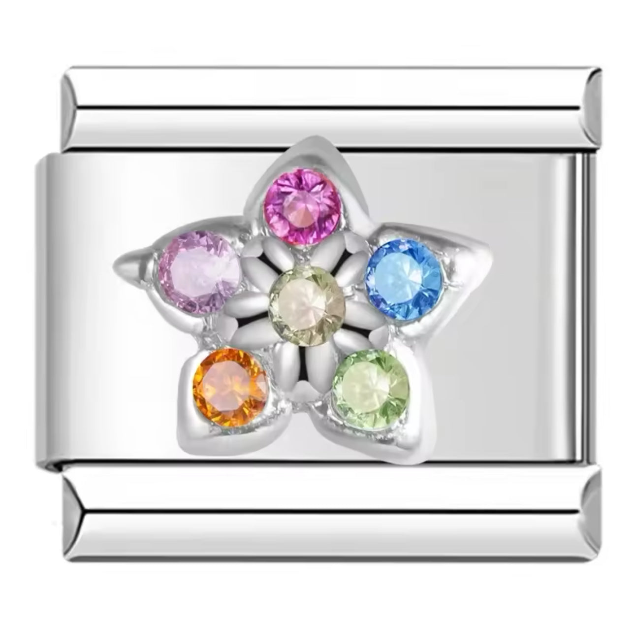 Flor de circones de colores - Charm Italiano